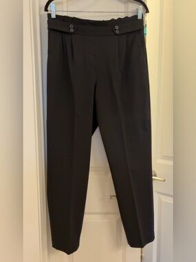 Express High-Rise Ankle Trousers (Black, M)